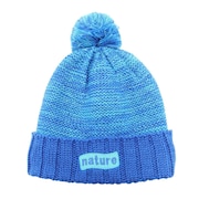 エアボーン（ARBN）（キッズ）ジュニア 帽子 ニット帽 ポンポン ブルー NATURE POM ニットキャップ AB33WC1392 BLU 防寒 雪あそび