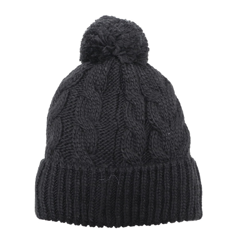 エアボーン（ARBN）（キッズ）ジュニア 帽子 ニット帽 ポンポン ブラック NATURE ニットキャップ AB33WC1393 BLK 防寒 雪あそび