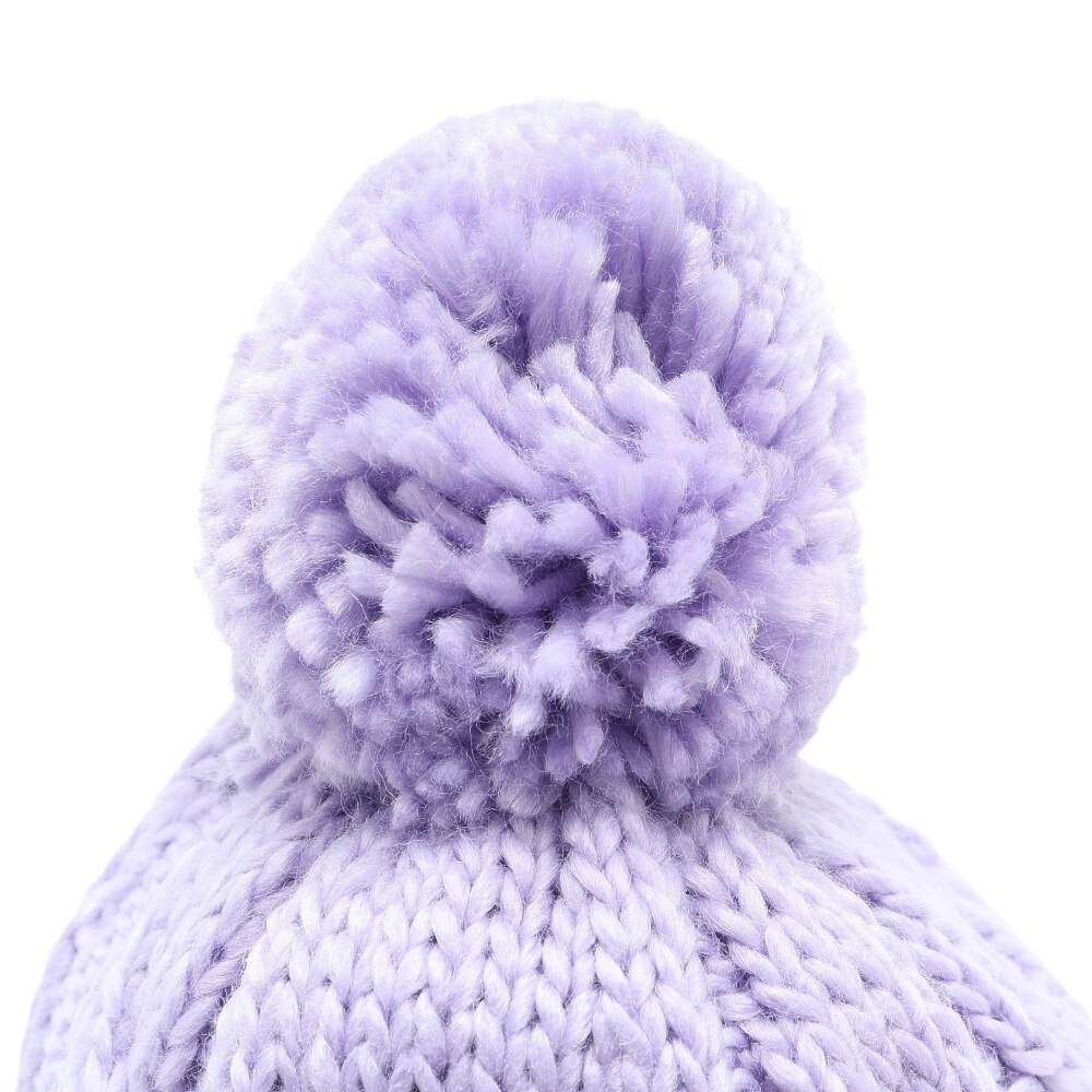 エアボーン（ARBN）（キッズ）ジュニア 帽子 ニット帽 ポンポン ラベンダー NATURE ニットキャップ AB33WC1393 LVD 防寒 雪あそび