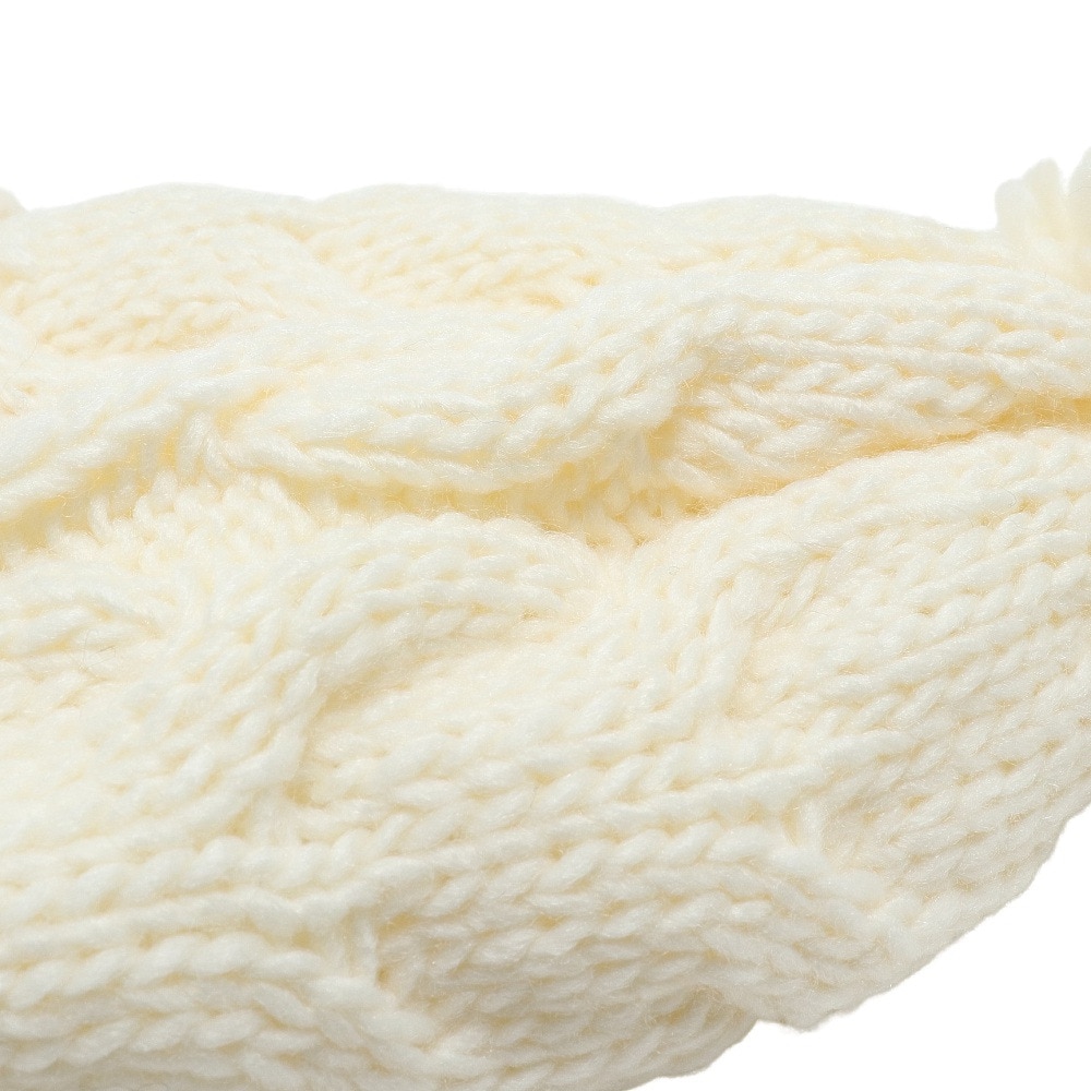 エアボーン（ARBN）（キッズ）ジュニア 帽子 ニット帽 ポンポン ホワイト NATURE ニットキャップ AB33WC1393 WHT 防寒 雪あそび