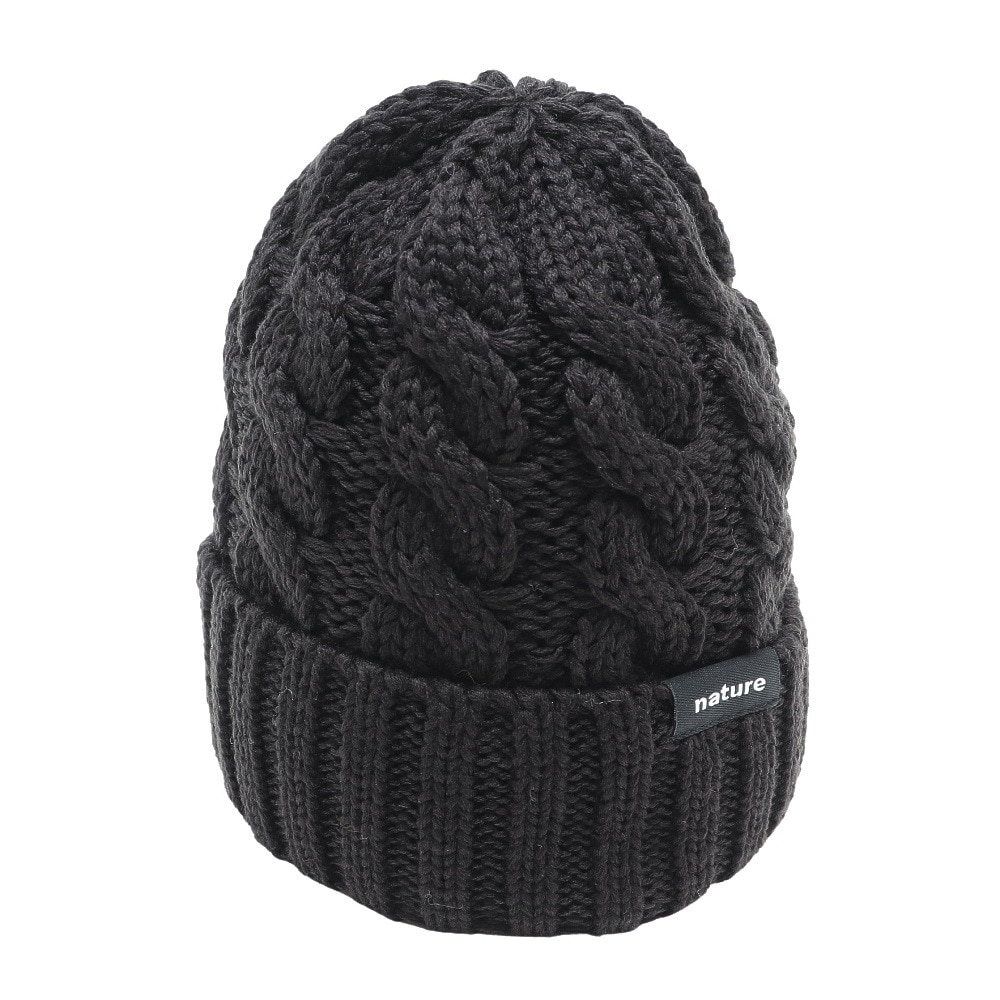 エアボーン（ARBN）（キッズ）ジュニア 帽子 ニット帽 ブラック NATURE L ニットキャップ AB33WC1394 BLK 防寒 雪あそび