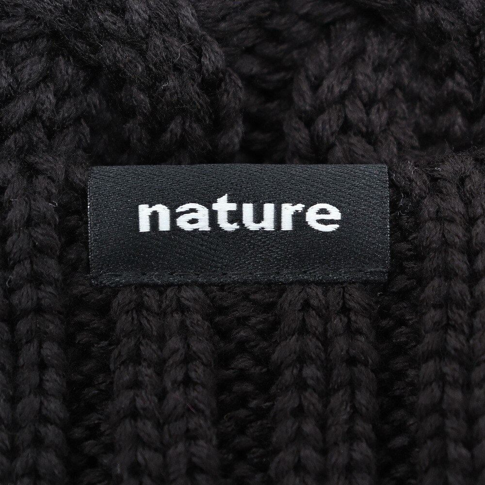 エーアールビーエヌ（ARBN）（キッズ）ジュニア 帽子 ニット帽 ブラック NATURE L ニットキャップ AB33WC1394 BLK 防寒 雪あそび