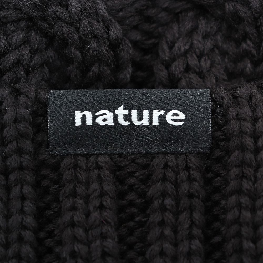 エアボーン（ARBN）（キッズ）ジュニア 帽子 ニット帽 ブラック NATURE L ニットキャップ AB33WC1394 BLK 防寒 雪あそび