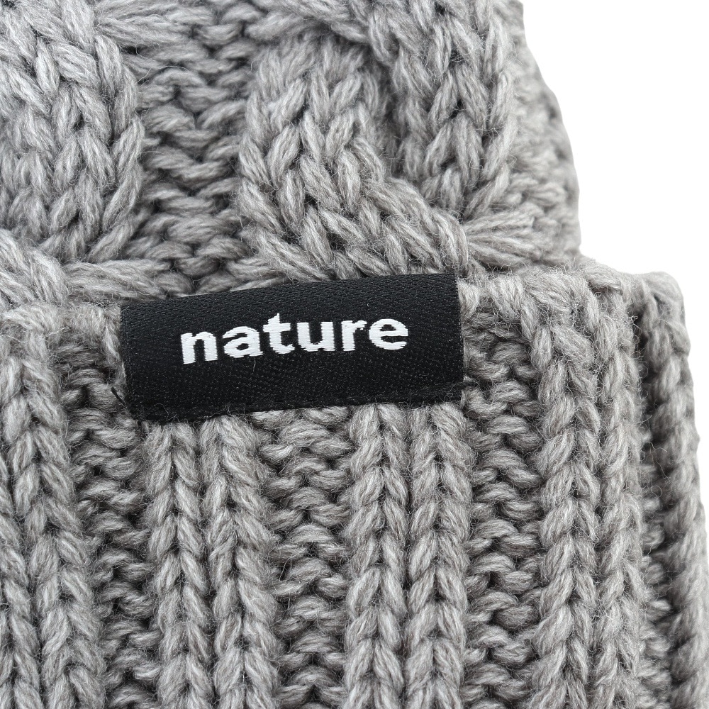 エーアールビーエヌ（ARBN）（キッズ）ジュニア 帽子 ニット帽 グレー NATURE ニットキャップ AB33WC1394 GRY 防寒 雪あそび