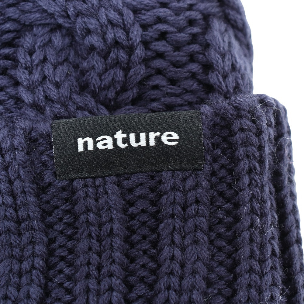エアボーン（ARBN）（キッズ）ジュニア 帽子 ニット帽 ネイビー NATURE ニットキャップ AB33WC1394 NVY 防寒 雪あそび
