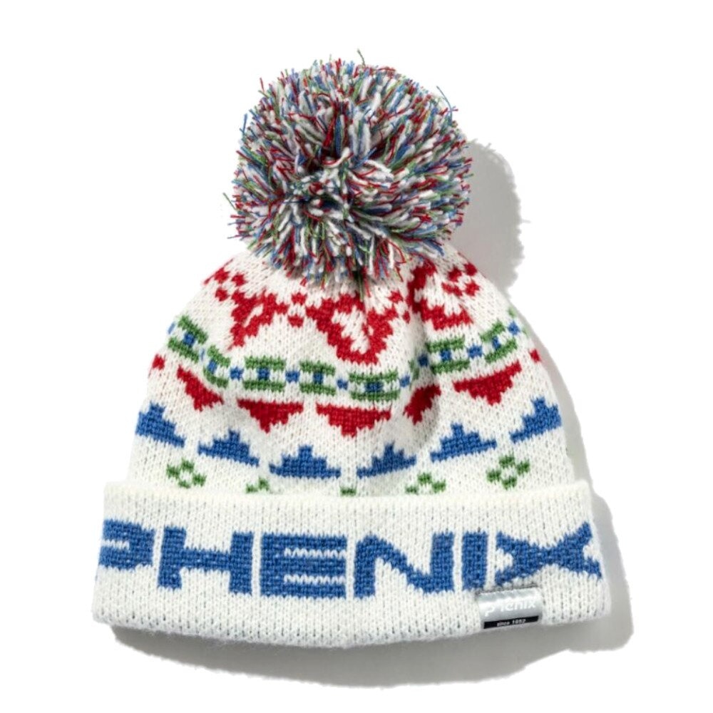 フェニックス（PHENIX）（キッズ）ジュニア ニット帽 Ethnic Double Boys Bon Beanie ESB22HW14 WHITE