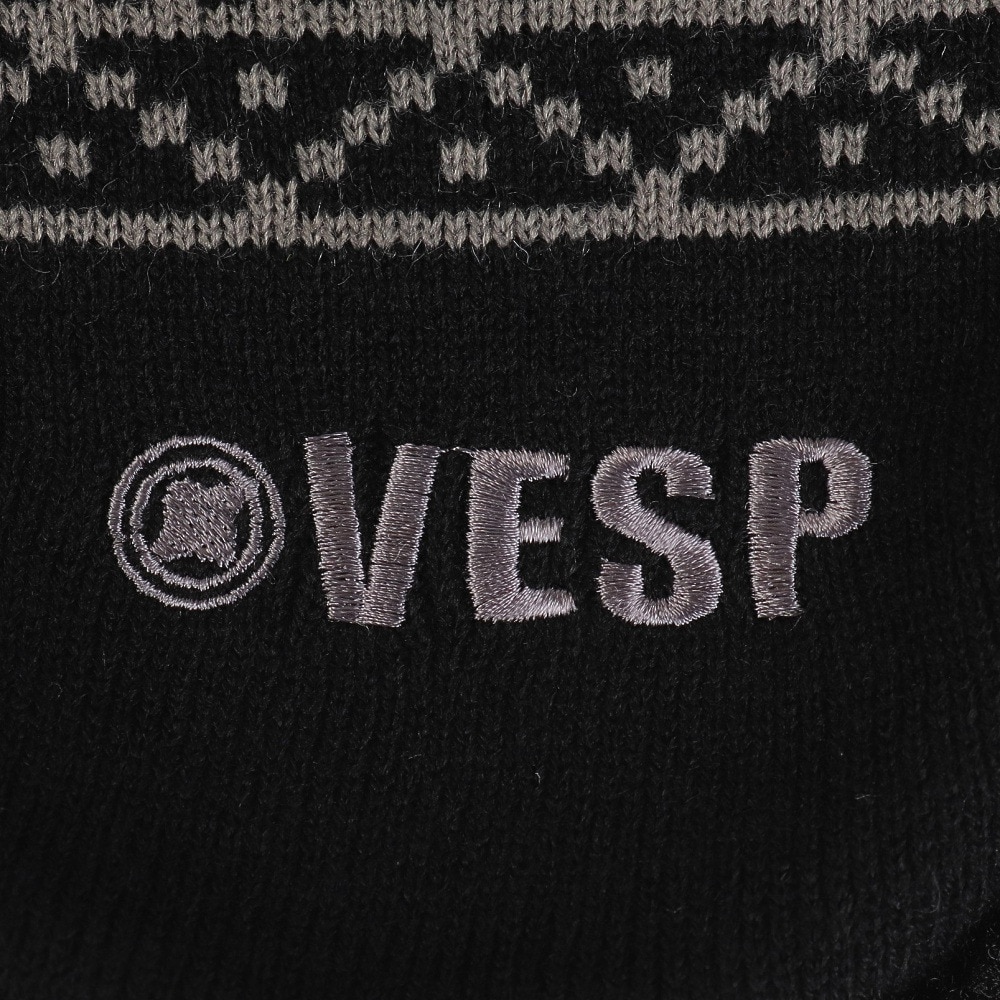 ベスプ（VESP）（キッズ）ジュニア 帽子 ニット帽 耳あて VPJB1007BK