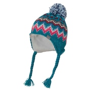 (キッズ)ジュニア 子供 ニット帽 スキー スノーボード Mix Border Junior Earflap Beanie ESG23HW91 GREEN