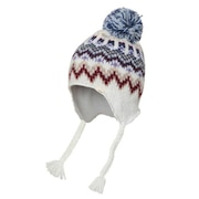 (キッズ)ジュニア 子供 ニット帽 Mix Border Junior Earflap Beanie ESG23HW91 WHITE
