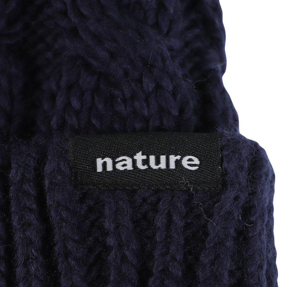 エアボーン（ARBN）（キッズ）ジュニア NATURE POM ニット帽 S AB43WC1573 NVY
