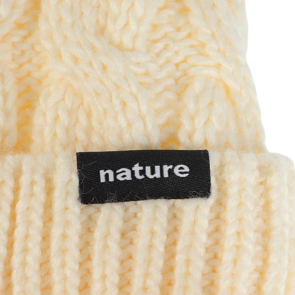 エアボーン（ARBN）（キッズ）ジュニア NATURE POM ニット帽 S AB43WC1573 WHT