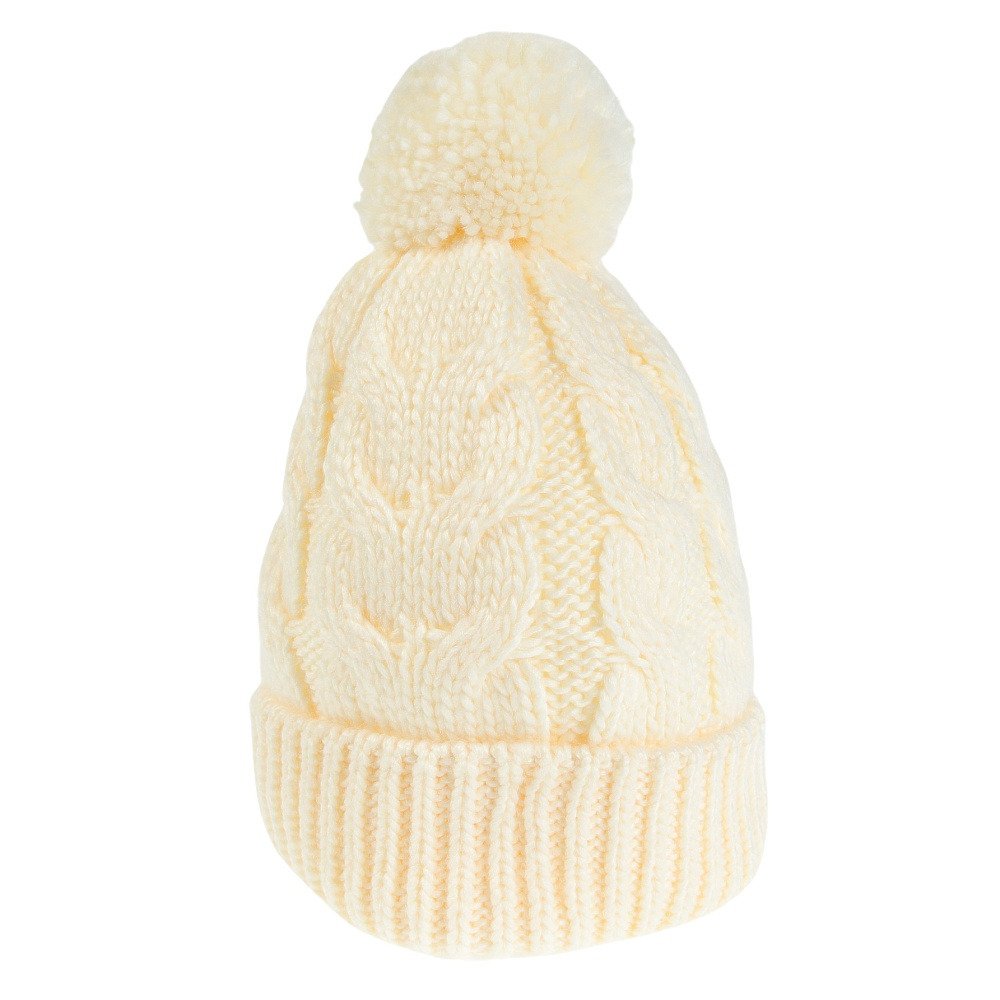 エアボーン（ARBN）（キッズ）ジュニア NATURE POM ニット帽 S AB43WC1573 WHT