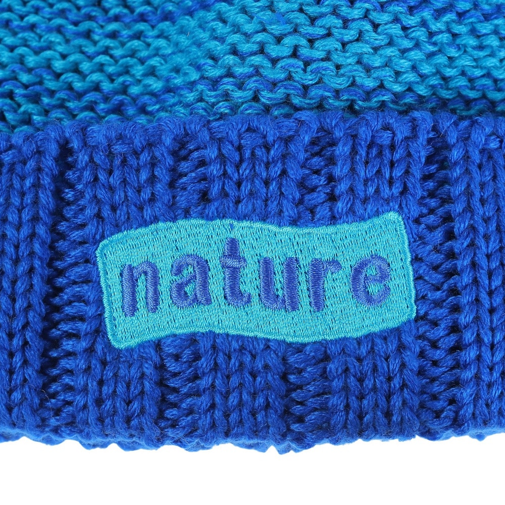 エアボーン（ARBN）（キッズ）ガールズ NATURE POM ニット帽 AB43WC1574 BLU