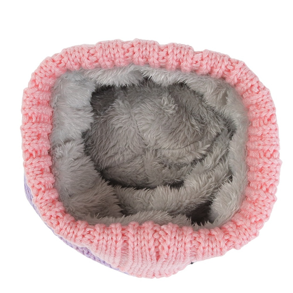 エアボーン（ARBN）（キッズ）ガールズ NATURE POM ニット帽AB43WC1574 PNK