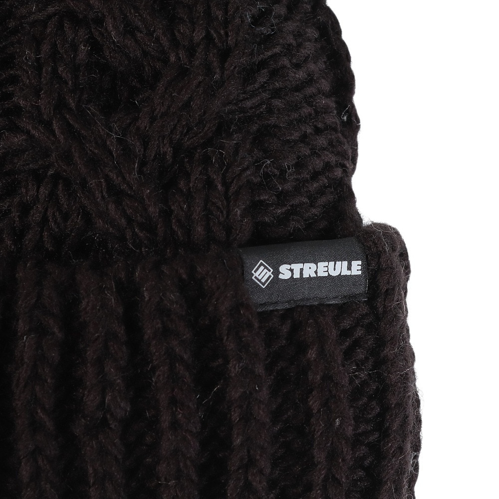 シュトロイレ（STREULE）（キッズ）ジュニア 帽子 BEAR ニットキャップ ST23FB0075 BLK