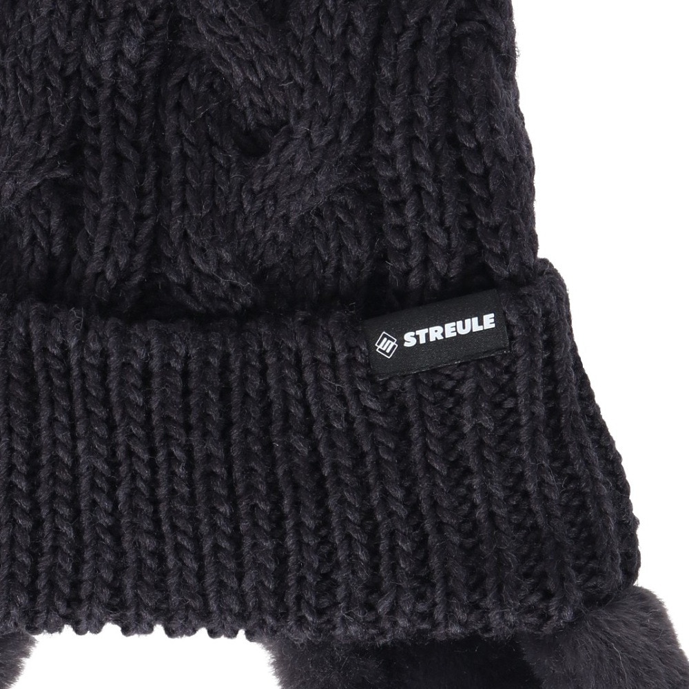 シュトロイレ（STREULE）（キッズ）キッズ 耳つきニット帽 ST24FB0051 BLK
