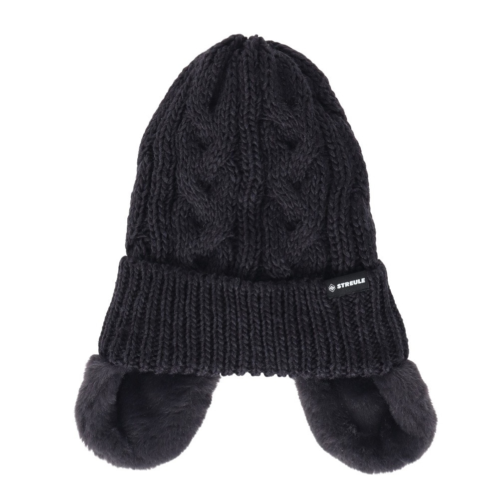 シュトロイレ（STREULE）（キッズ）キッズ 耳つきニット帽 ST24FB0051 BLK