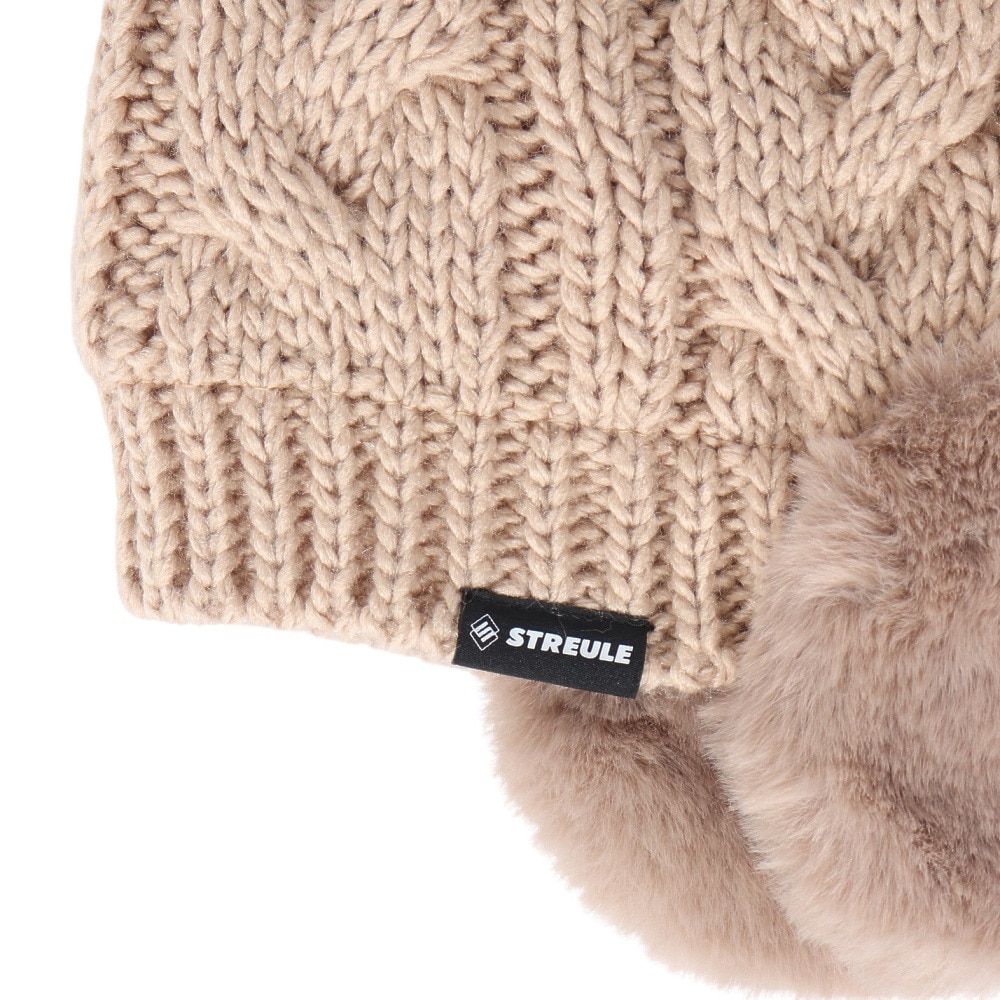 シュトロイレ（STREULE）（キッズ）キッズ 耳つきポンポン ニット帽子 ST24FB0052 BEG