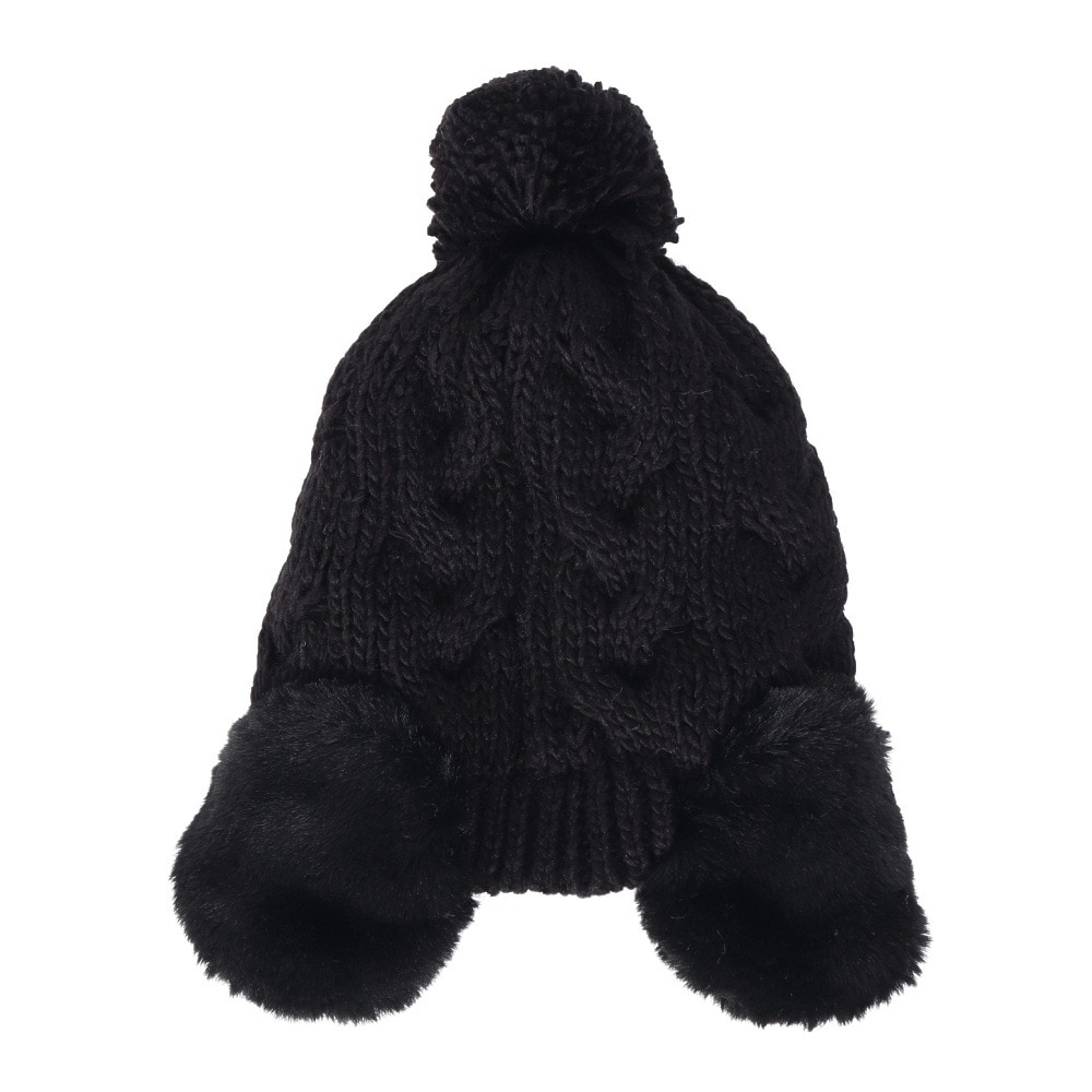 シュトロイレ（STREULE）（キッズ）キッズ 耳つきポンポン ニット帽子 ST24FB0052 BLK