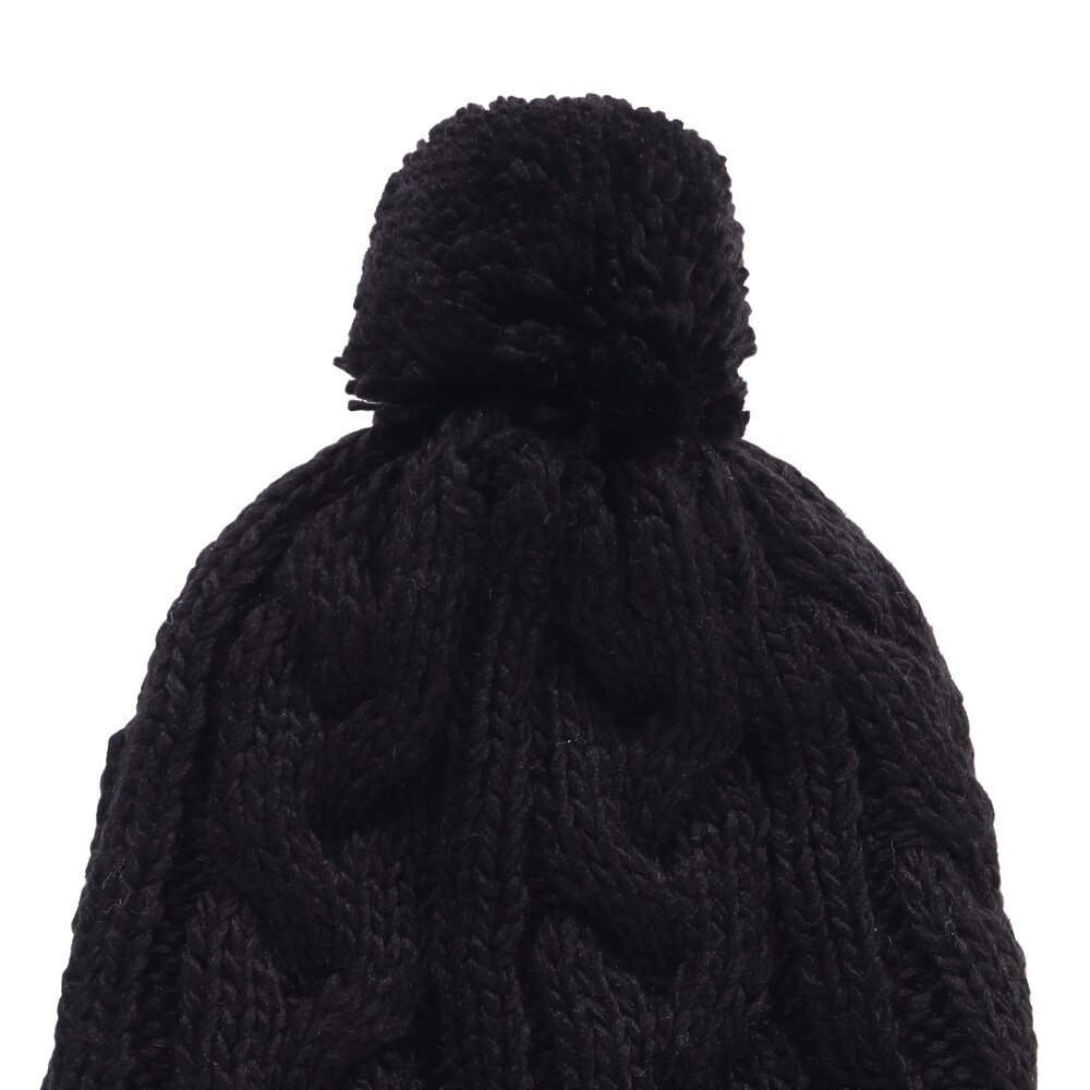 シュトロイレ（STREULE）（キッズ）キッズ 耳つきポンポン ニット帽子 ST24FB0052 BLK