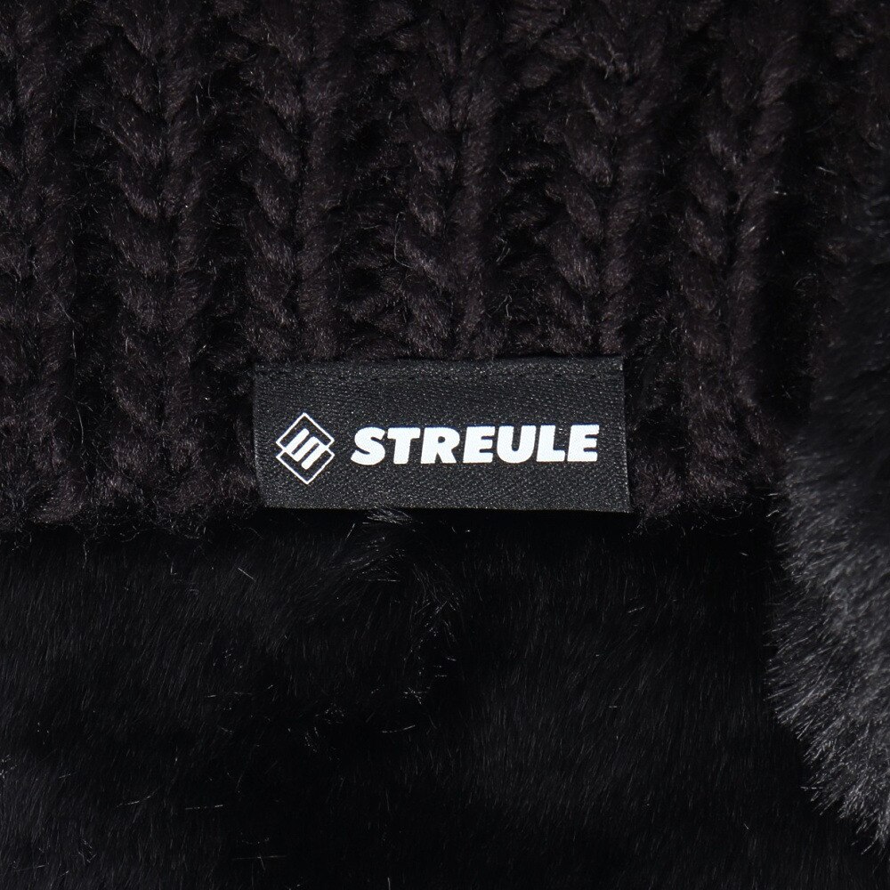 シュトロイレ（STREULE）（キッズ）キッズ 耳つきポンポン ニット帽子 ST24FB0052 BLK