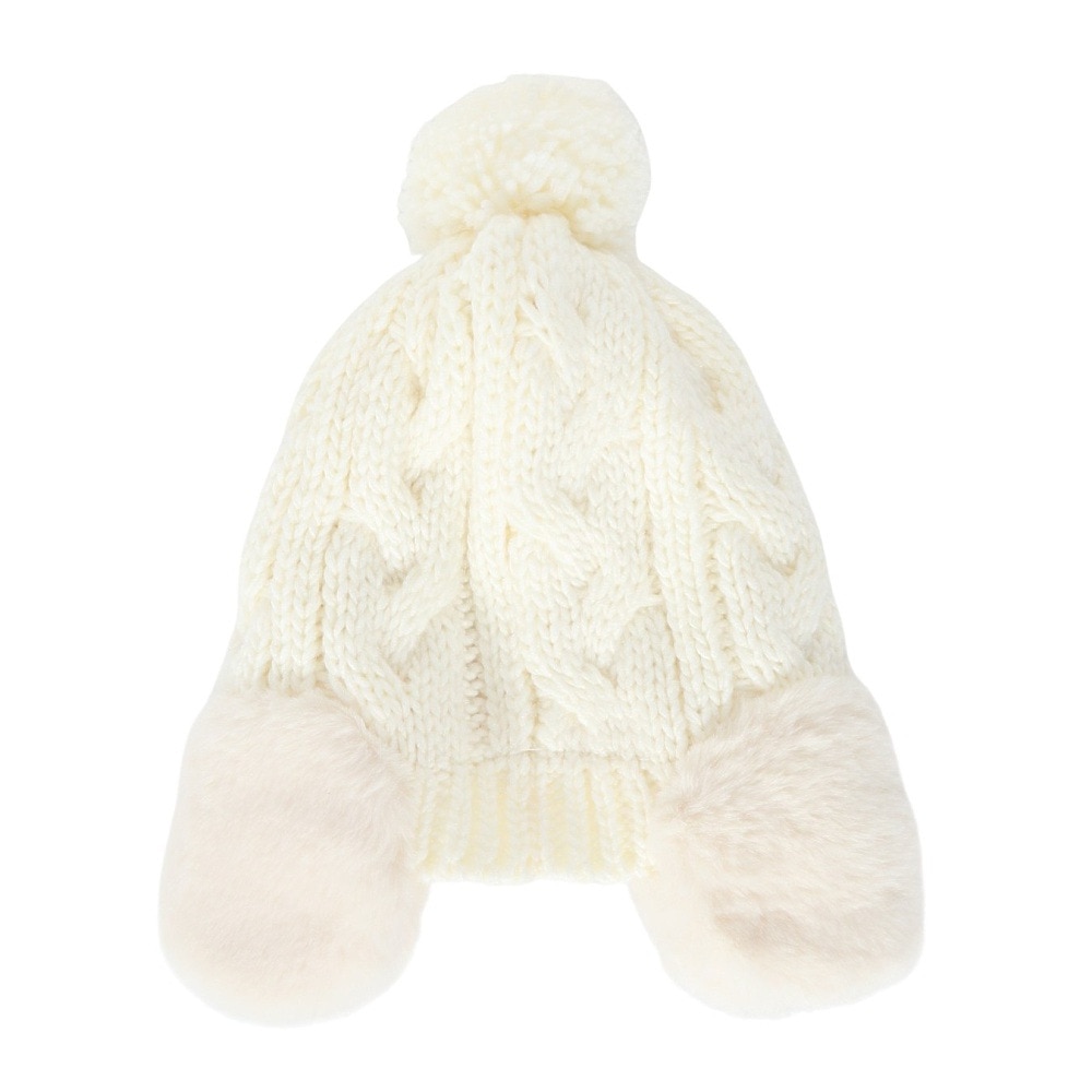 シュトロイレ（STREULE）（キッズ）キッズ 耳つきポンポン ニット帽子 ST24FB0052 OWHT