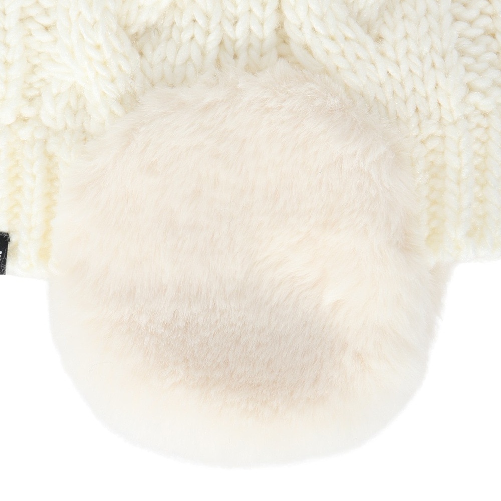シュトロイレ（STREULE）（キッズ）キッズ 耳つきポンポン ニット帽子 ST24FB0052 OWHT