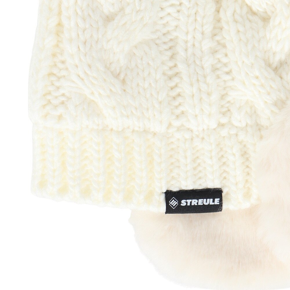 シュトロイレ（STREULE）（キッズ）キッズ 耳つきポンポン ニット帽子 ST24FB0052 OWHT