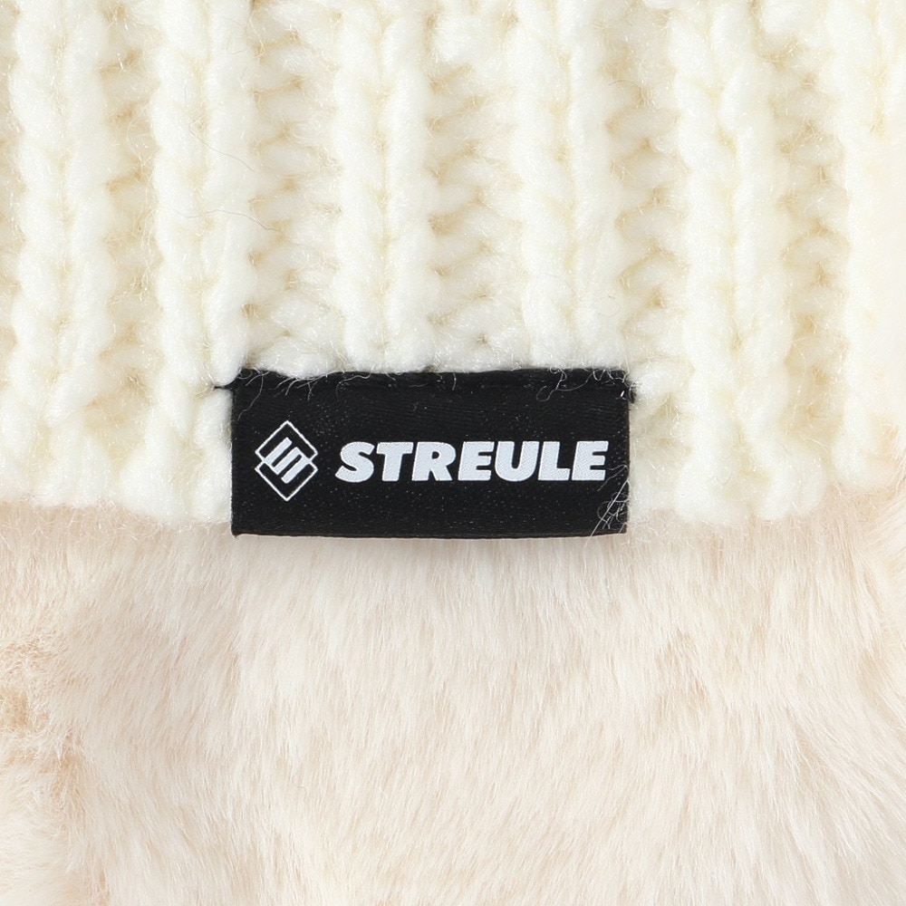シュトロイレ（STREULE）（キッズ）キッズ 耳つきポンポン ニット帽子 ST24FB0052 OWHT