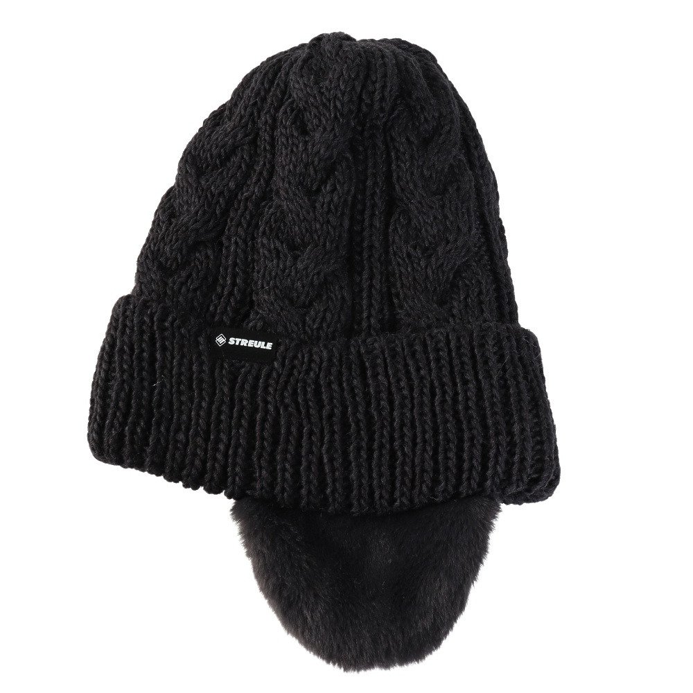 シュトロイレ（STREULE）（キッズ）ジュニア 耳付き ニット帽 ST25FB0082 BLK