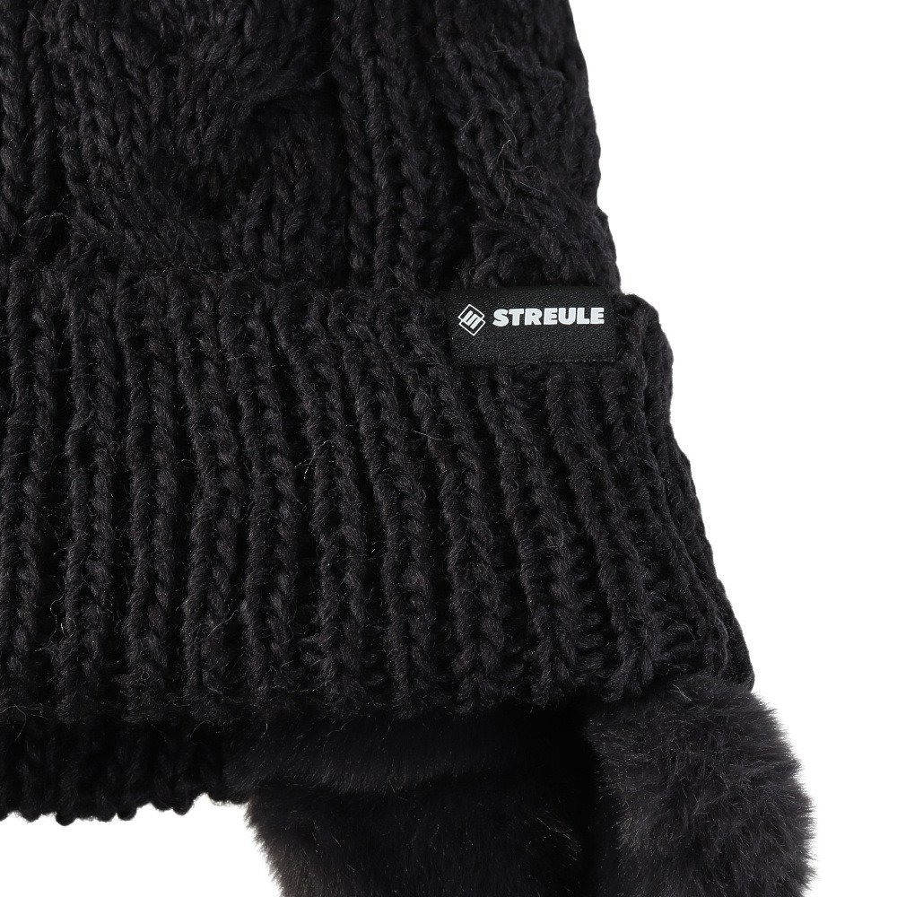 シュトロイレ（STREULE）（キッズ）ジュニア 耳付き ニット帽 ST25FB0082 BLK