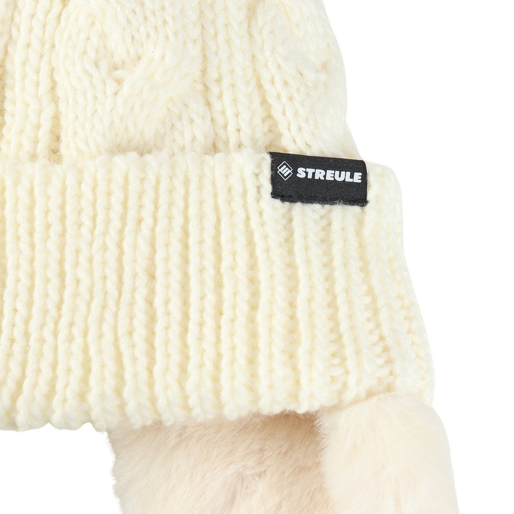 シュトロイレ（STREULE）（キッズ）ジュニア 耳付き ニット帽 ST25FB0082 OWHT
