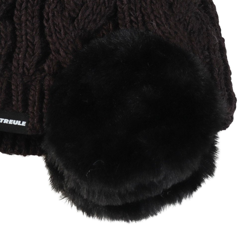 シュトロイレ（STREULE）（キッズ）ジュニア 耳付き ポンポン ニット帽 ST25FB0083 BLK