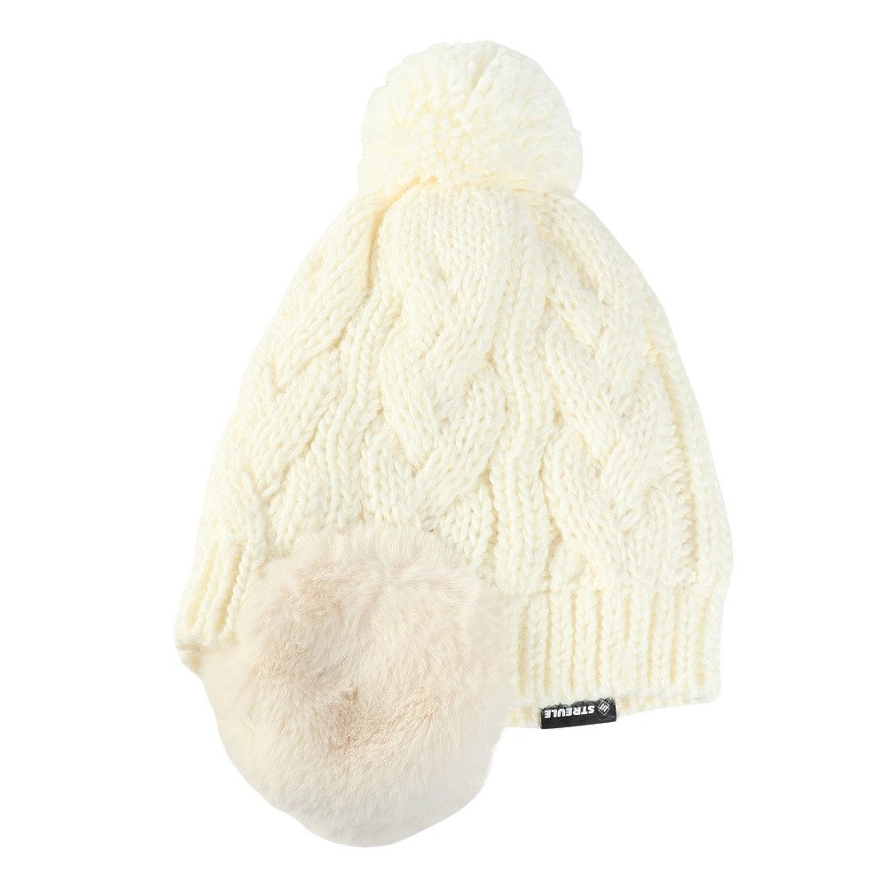 シュトロイレ（STREULE）（キッズ）ジュニア 耳付き ポンポン ニット帽 ST25FB0083 OWHT