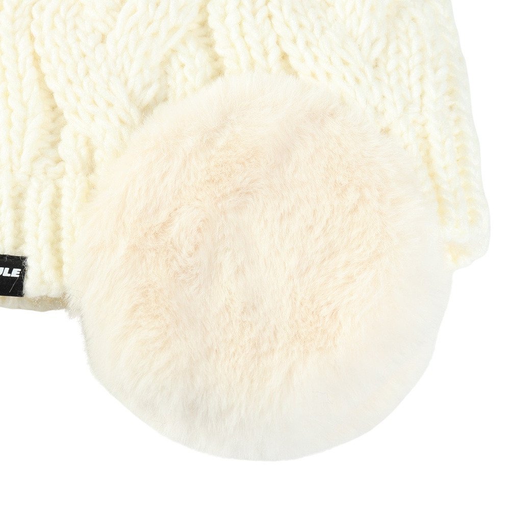 シュトロイレ（STREULE）（キッズ）ジュニア 耳付き ポンポン ニット帽 ST25FB0083 OWHT