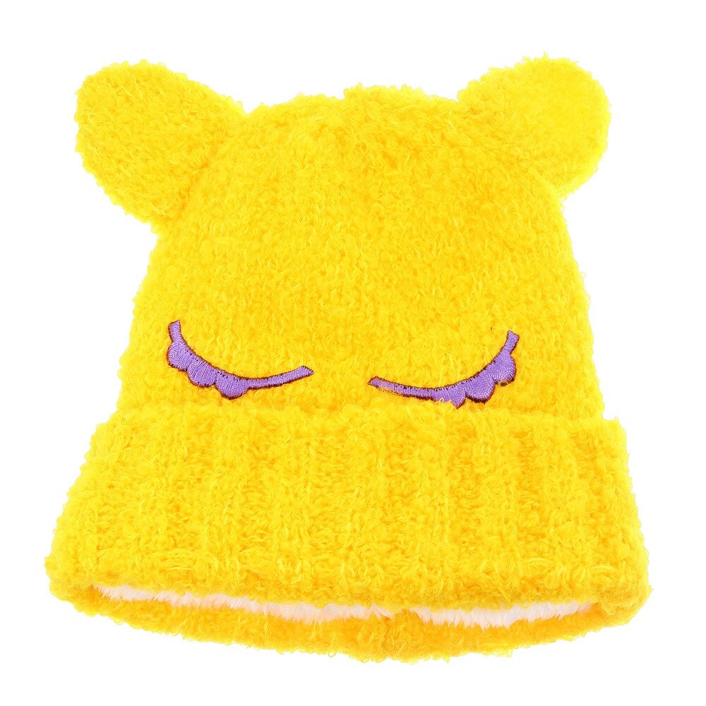 ノーブランド（NO BRAND）（キッズ）ジュニア ニットキャップ キャット 335Z2DW5037 YEL