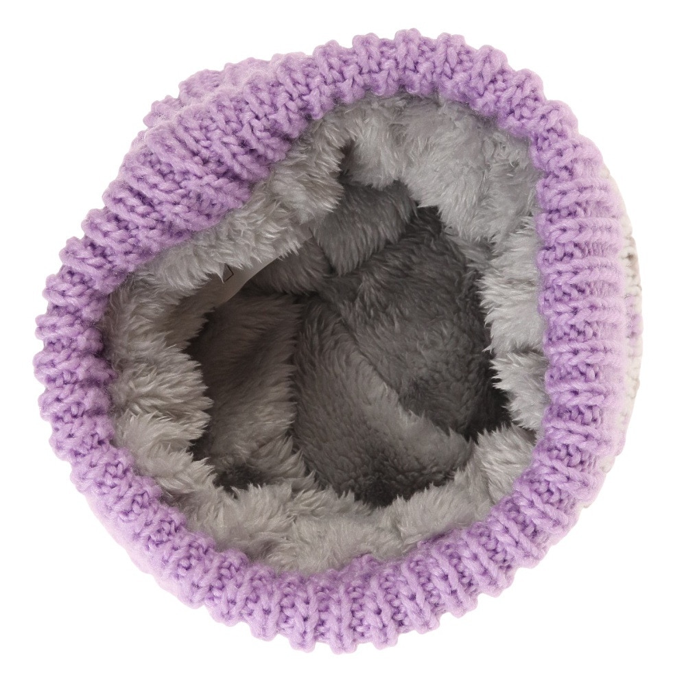 その他ブランド（OTHER BRAND）（キッズ）ジュニア 帽子 ニット帽 ポンポン ラベンダー POM ニットキャップ 335NN2DW0021 LVD 防寒 雪あそび