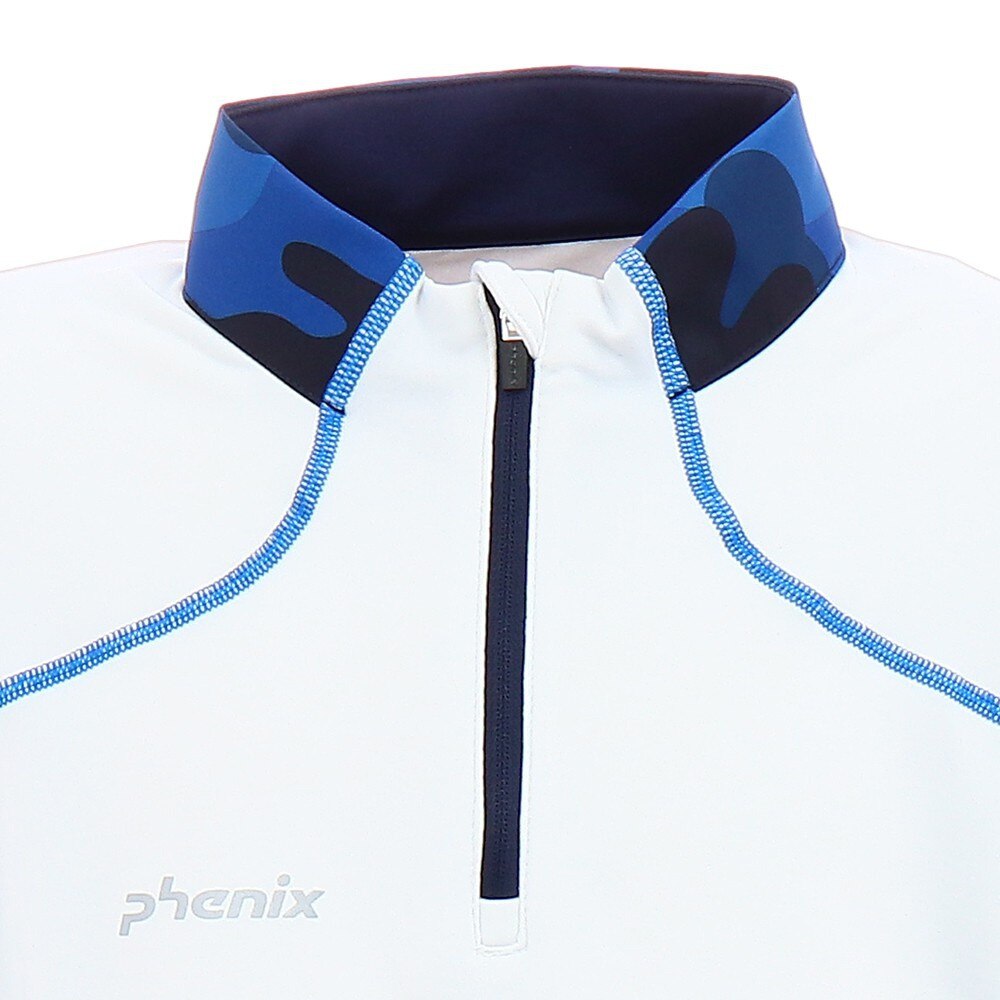 フェニックス（PHENIX）（キッズ）ジュニア ストレッチフリースジップTシャツ PSAG2LS80 WT