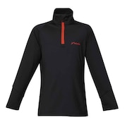(キッズ)ジュニア 子供 インナーウェア 長袖 スキー ウェア Lightning Junior 1/2 Zip Tee ESB23LS80 BLACK