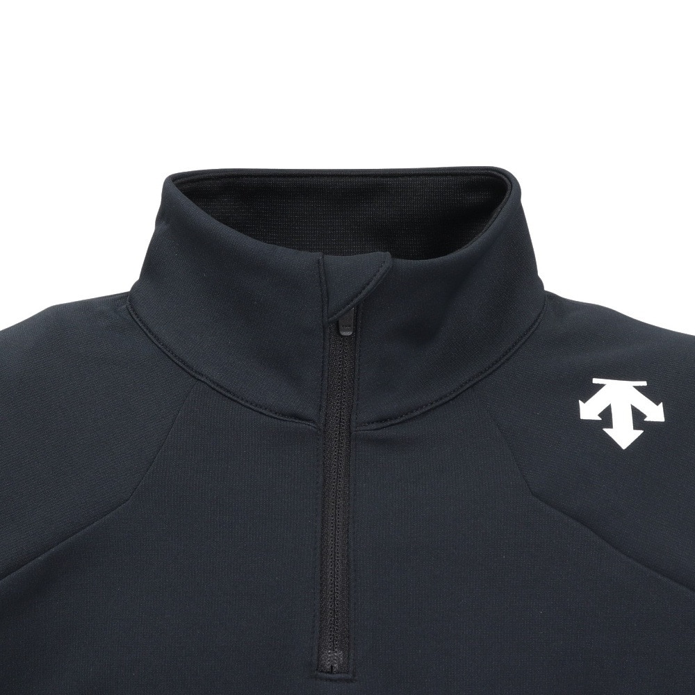 デサント（DESCENTE）（キッズ）ウィンター アンダーシャツ ジュニア フロントジップ タートルネック DW4FLT61J BK01