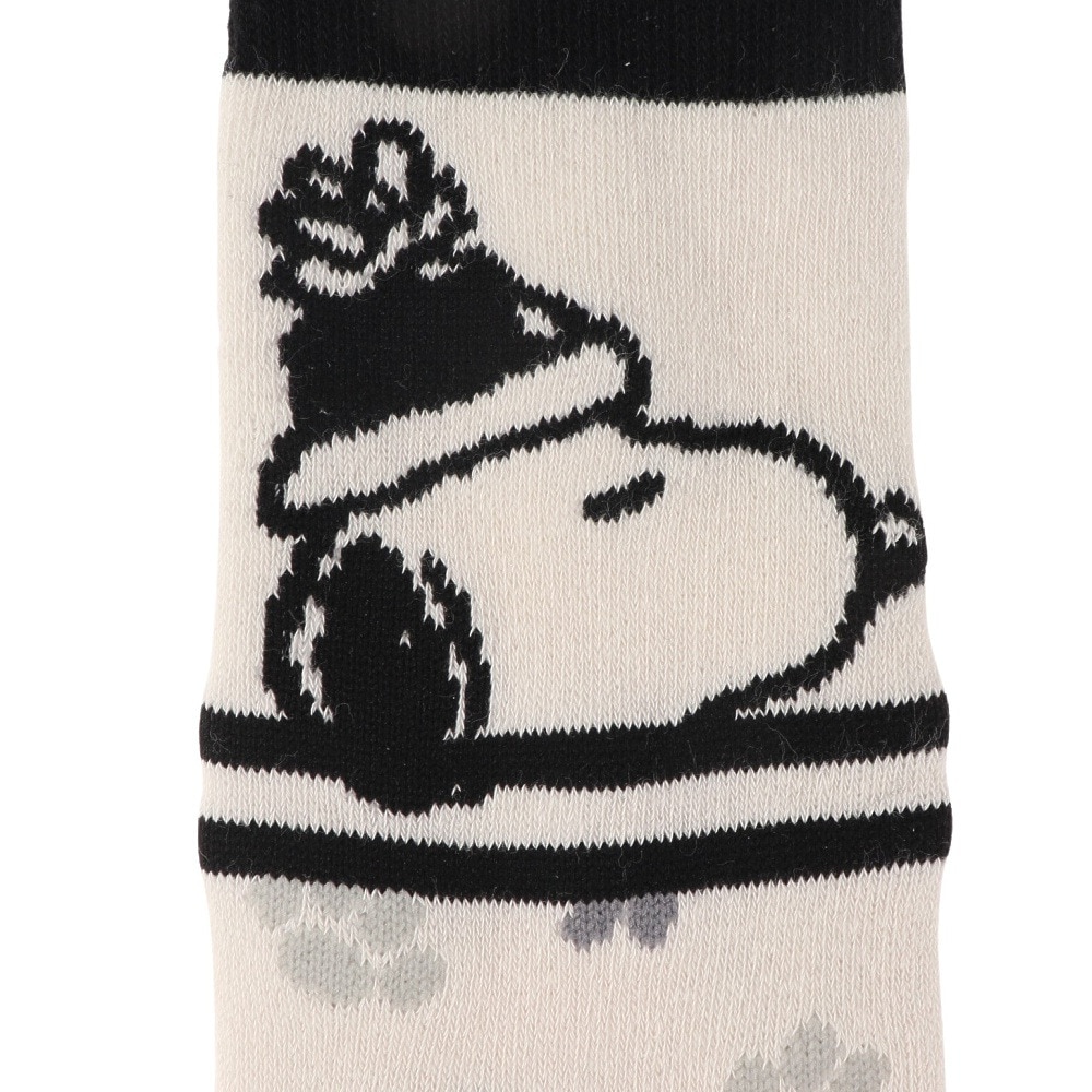 ベスプ（VESP）（キッズ）ジュニア 靴下 ソックス SNJK2005BK ブラック スヌーピー 保温 パイル生地 スキー スノーボード 雪遊び