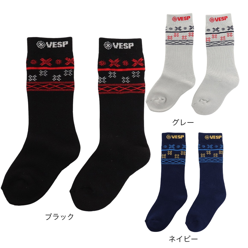 ベスプ（VESP）（キッズ）靴下 スキー スノーボード 冬 ウィンター キッズ ソックス VPJK2001GR