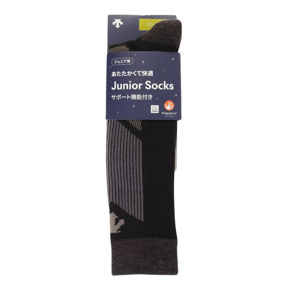 デサント（DESCENTE）（キッズ）スキーソックス ジュニアソックス 1足組 DWDWJB60 BLK