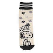 (キッズ)ジュニア 子供 スキー スノーボード ソックス PEANUTS スヌーピー 1足組 SNJK2008BK