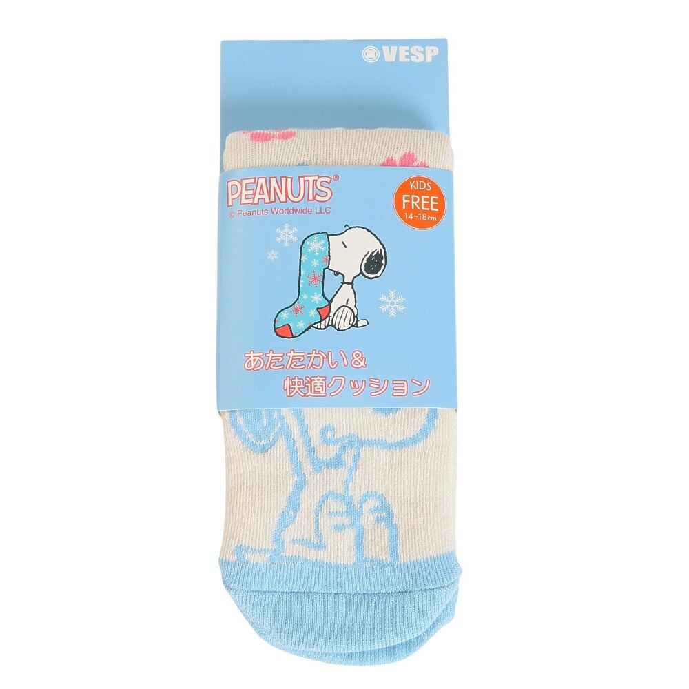 ベスプ（VESP）（キッズ）ジュニア 子供 スキー スノーボード ソックス PEANUTS スヌーピー 1足組 SNJK2008WH