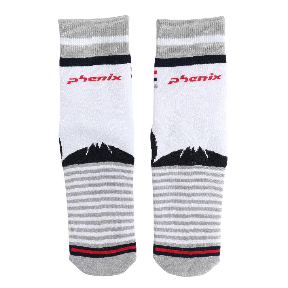 フェニックス（PHENIX）（キッズ）ジュニア 子供 スキー スノーボード キャラクター チューブソックス ESB23SO84 WHITE