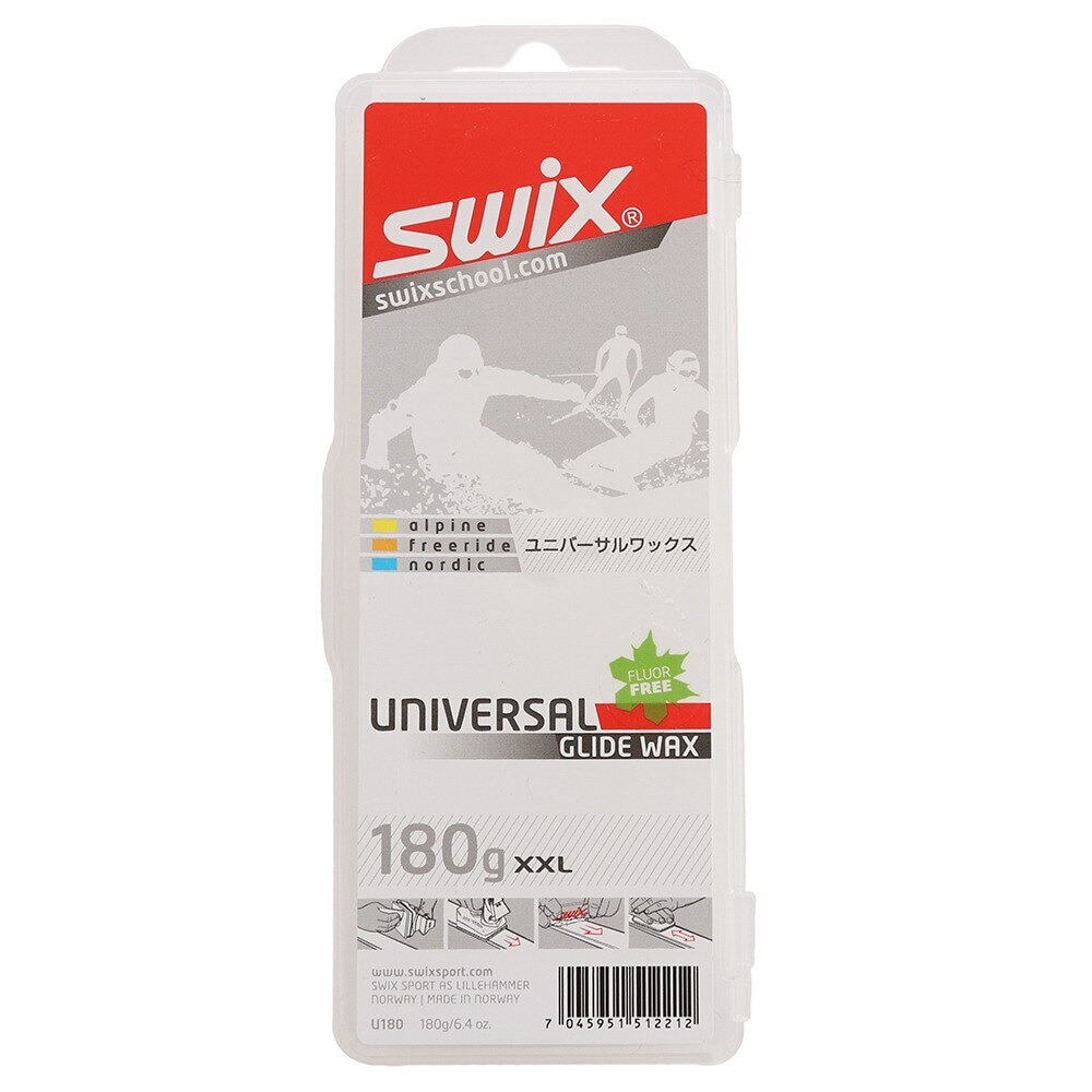 スウィックス（swix）（メンズ、レディース、キッズ）ワックス 固形 UNIVERSAL ユニバーサルワックス 180g U180 メンテナンス スキー スノーボード