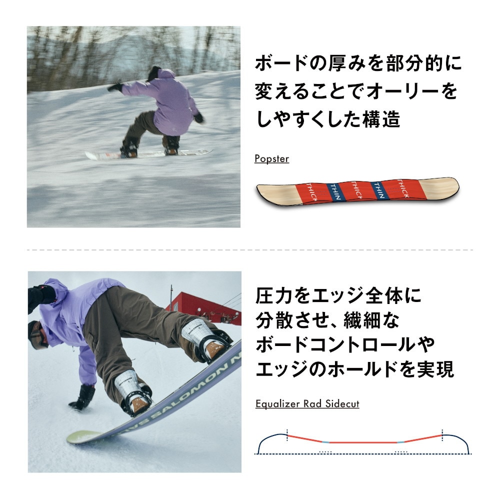 サロモン（SALOMON）（メンズ）スノーボード 板 23-24 KICKBACK 475059 パーク フリースタイル