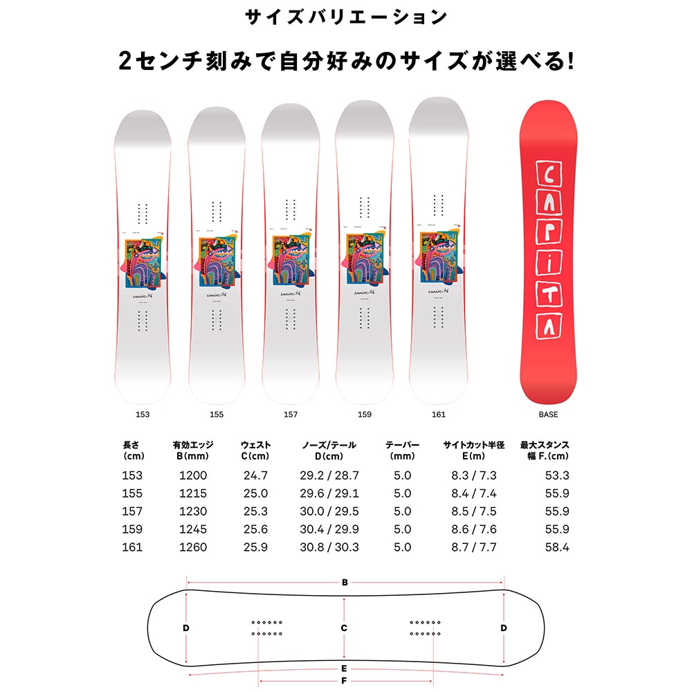 キャピタ（CAPITA）（メンズ）24-25モデル スノーボード板 25