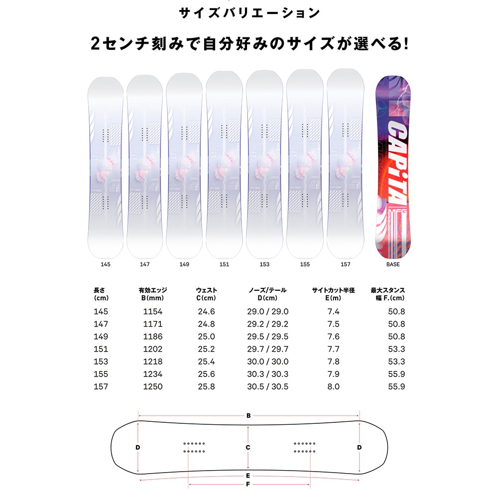 キャピタ（CAPITA）（メンズ）24-25モデル スノーボード板 25 PATHFINDER-CAMBER 1241120